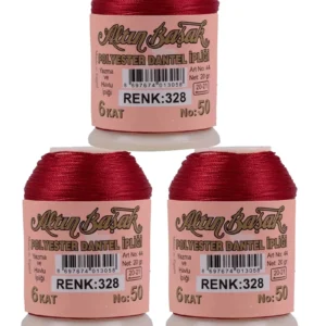 3 Adet Altınbaşak Oya ve Dantel İpi 20 gr - Royaleks - No: 328