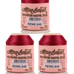 3 Adet Altınbaşak Oya ve Dantel İpi 20 gr - Royaleks - No: 646