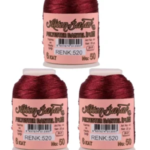 3 Adet Altınbaşak Oya ve Dantel İpi 20 gr - Royaleks - No: 520