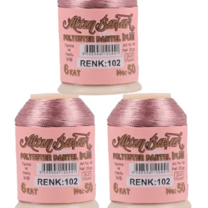 3 Adet Altınbaşak Oya ve Dantel İpi 20 gr - Royaleks - No: 102