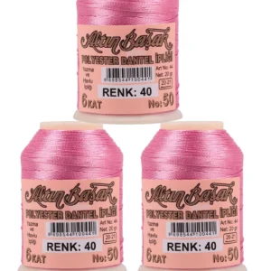 3 Adet Altınbaşak Oya ve Dantel İpi 20 gr - Royaleks - No: 040