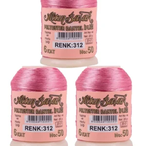 3 Adet Altınbaşak Oya ve Dantel İpi 20 gr - Royaleks - No: 312