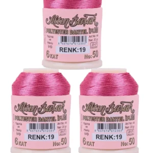 3 Adet Altınbaşak Oya ve Dantel İpi 20 gr - Royaleks - No: 019