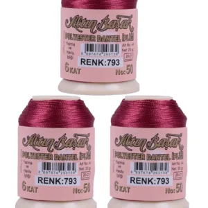 3 Adet Altınbaşak Oya ve Dantel İpi 20 gr - Royaleks - No: 793