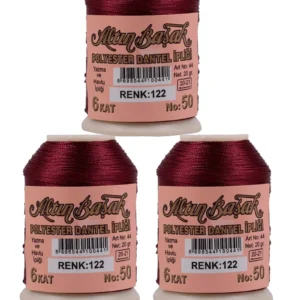 3 Adet Altınbaşak Oya ve Dantel İpi 20 gr - Royaleks - No: 122