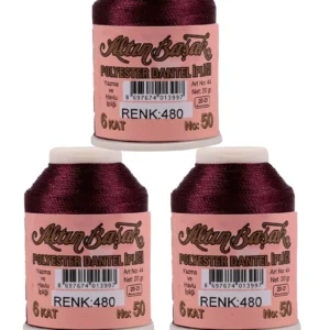 3 Adet Altınbaşak Oya ve Dantel İpi 20 gr - Royaleks - No: 480