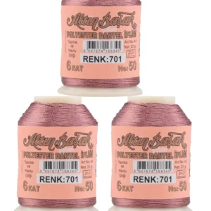 3 Adet Altınbaşak Oya ve Dantel İpi 20 gr - Royaleks - No: 701