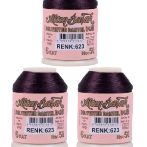 3 Adet Altınbaşak Oya ve Dantel İpi 20 gr - Royaleks - No: 623