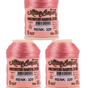 3 Adet Altınbaşak Oya ve Dantel İpi 20 gr - Royaleks - No: 329