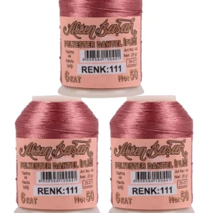 3 Adet Altınbaşak Oya ve Dantel İpi 20 gr - Royaleks - No: 111