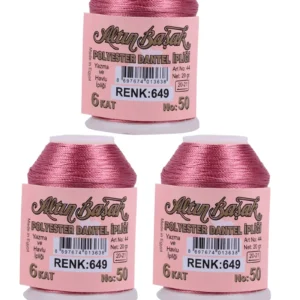 3 Adet Altınbaşak Oya ve Dantel İpi 20 gr - Royaleks - No: 649