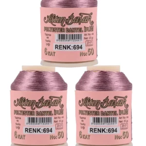 3 Adet Altınbaşak Oya ve Dantel İpi 20 gr - Royaleks - No: 694