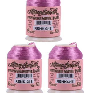 3 Adet Altınbaşak Oya ve Dantel İpi 20 gr - Royaleks - No: 318