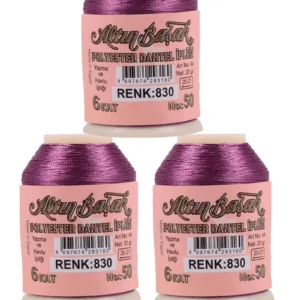 3 Adet Altınbaşak Oya ve Dantel İpi 20 gr - Royaleks - No: 830