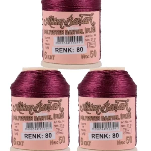 3 Adet Altınbaşak Oya ve Dantel İpi 20 gr - Royaleks - No: 080