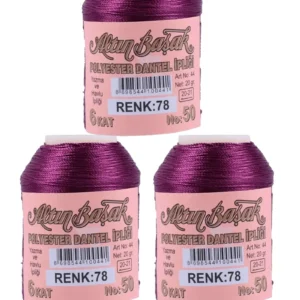 3 Adet Altınbaşak Oya ve Dantel İpi 20 gr - Royaleks - No: 078