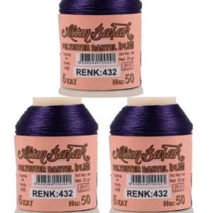 3 Adet Altınbaşak Oya ve Dantel İpi 20 gr - Royaleks - No: 432