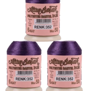 3 Adet Altınbaşak Oya ve Dantel İpi 20 gr - Royaleks - No: 352