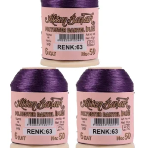 3 Adet Altınbaşak Oya ve Dantel İpi 20 gr - Royaleks - No: 063