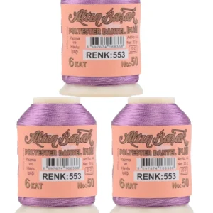 3 Adet Altınbaşak Oya ve Dantel İpi 20 gr - Royaleks - No: 553