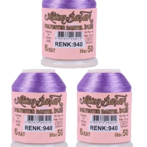 3 Adet Altınbaşak Oya ve Dantel İpi 20 gr - Royaleks - No: 940