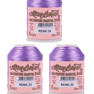3 Adet Altınbaşak Oya ve Dantel İpi 20 gr - Royaleks - No: 035