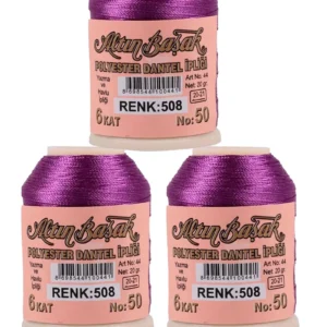 3 Adet Altınbaşak Oya ve Dantel İpi 20 gr - Royaleks - No: 508