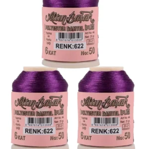 3 Adet Altınbaşak Oya ve Dantel İpi 20 gr - Royaleks - No: 622