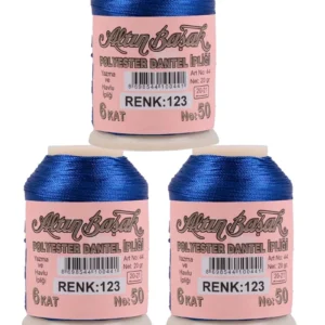 3 Adet Altınbaşak Oya ve Dantel İpi 20 gr - Royaleks - No: 123