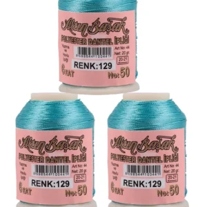 3 Adet Altınbaşak Oya ve Dantel İpi 20 gr - Royaleks - No: 129