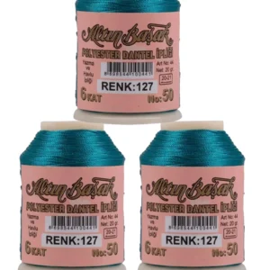 3 Adet Altınbaşak Oya ve Dantel İpi 20 gr - Royaleks - No: 127