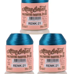 3 Adet Altınbaşak Oya ve Dantel İpi 20 gr - Royaleks - No: 021