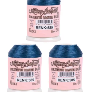 3 Adet Altınbaşak Oya ve Dantel İpi 20 gr - Royaleks - No: 585