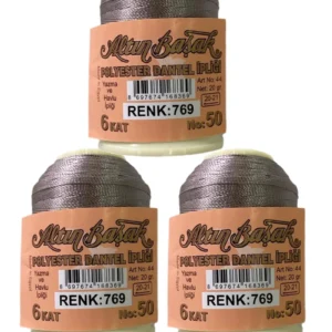 3 Adet Altınbaşak Oya ve Dantel İpi 20 gr - Royaleks - No: 769