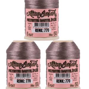 3 Adet Altınbaşak Oya ve Dantel İpi 20 gr - Royaleks - No: 770