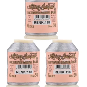 3 Adet Altınbaşak Oya ve Dantel İpi 20 gr - Royaleks - No: 118