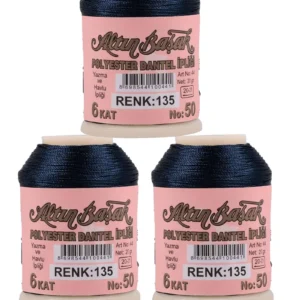 3 Adet Altınbaşak Oya ve Dantel İpi 20 gr - Royaleks - No: 135