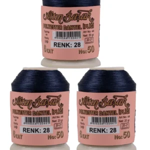 3 Adet Altınbaşak Oya ve Dantel İpi 20 gr - Royaleks - No: 028