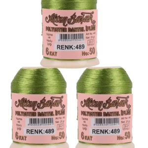 3 Adet Altınbaşak Oya ve Dantel İpi 20 gr - Royaleks - No: 489