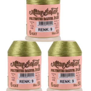 3 Adet Altınbaşak Oya ve Dantel İpi 20 gr - Royaleks - No: 009