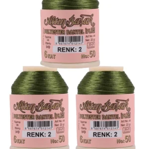 3 Adet Altınbaşak Oya ve Dantel İpi 20 gr - Royaleks - No: 002