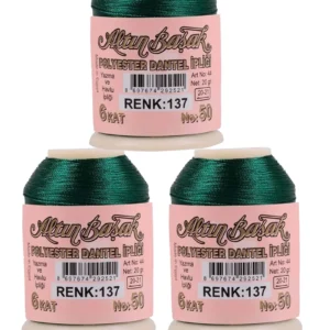 3 Adet Altınbaşak Oya ve Dantel İpi 20 gr - Royaleks - No: 137