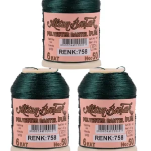 3 Adet Altınbaşak Oya ve Dantel İpi 20 gr - Royaleks - No: 758