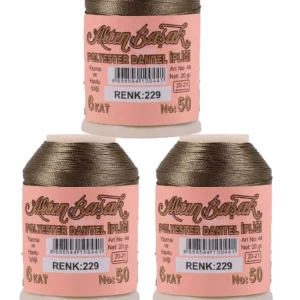 3 Adet Altınbaşak Oya ve Dantel İpi 20 gr - Royaleks - No: 229