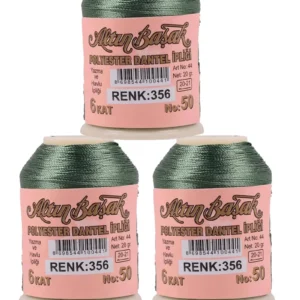 3 Adet Altınbaşak Oya ve Dantel İpi 20 gr - Royaleks - No: 356