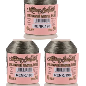 3 Adet Altınbaşak Oya ve Dantel İpi 20 gr - Royaleks - No: 198