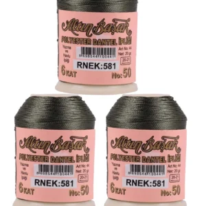 3 Adet Altınbaşak Oya ve Dantel İpi 20 gr - Royaleks - No: 581