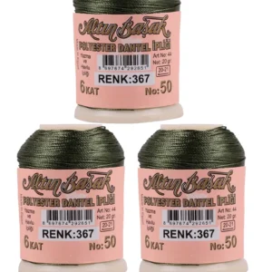 3 Adet Altınbaşak Oya ve Dantel İpi 20 gr - Royaleks - No: 367