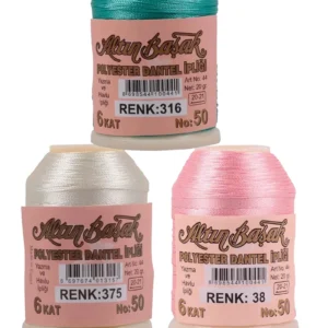 3 Adet Altınbaşak Oya ve Dantel İpi 20 gr - Royaleks - No: 375 - 038 - 316