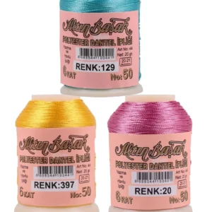 3 Adet Altınbaşak Oya ve Dantel İpi 20 gr - Royaleks - No: 397 - 020 - 129
